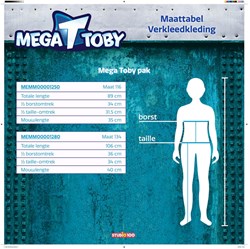 Studio 100 Mega Toby superhero costume blue 3-5 years dress up