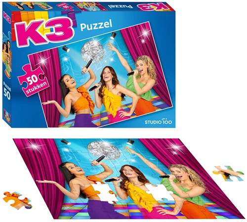 Puzzle K3 colorful 50 pieces cardboard music theme children-3
