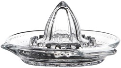 Citrus juicer glass transparent - manual fruit juicer with spout