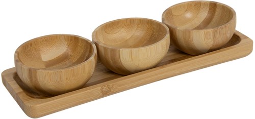 Svenska Living bamboo serving tray tapas set 4-piece FSC sustainable