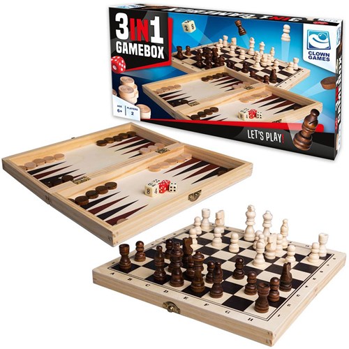 Clown Games 3-in-1 game wood-2