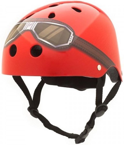 Coconuts kids bike helmet red goggles adjustable safety Red goggle CoCo1