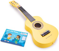 New Classic Toys toy guitar - yellow - wooden musical instrument for kids