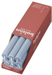 Bolsius rustic taper candle blue - long burning time candle decor