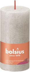 Bolsius rustic pillar candle grey 10 cm vegan wax home decor candle