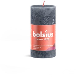 Bolsius rustic pillar candle blue - vegan wax decorative candle 10cm