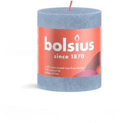 Bolsius rustic pillar candle Sky Blue 8x6.8 cm candle decoration