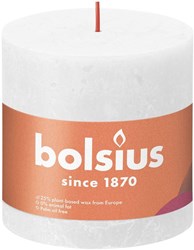 Bolsius rustic pillar candle white 10x10 cm vegan wax home decor
