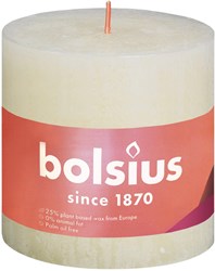 Bolsius rustic pillar candle ivory 10 cm vegan wax home decor