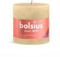 Bolsius rustic pillar candle beige 10x10cm decorative candle decor