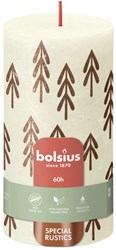 Bolsius printed kaars 130/68 Soft Pearl