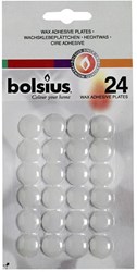 Bolsius adhesive wax rounds candle accessory white 24 pieces pack