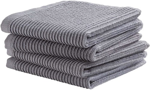 DDDDD dishcloth kitchen cleaning cloth grey cotton 30x30cm set of 4-2