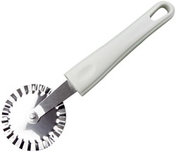 ARO houseware pizza cutter stainless steel white plastic kitchen tool