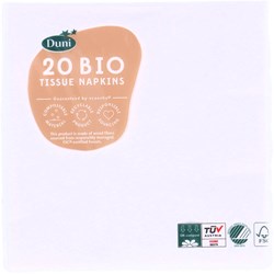 Duni napkins white 33x33 cm 3-ply eco paper 20 pieces