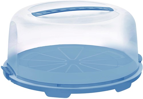 Rotho cake box FRESH tall horizon blue plastic cake storage
