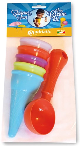 Adriatic Ice cream sand molds + shovel 657