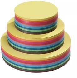 Mercurius coloured folding paper round 16 cm - 10 colours - thin craft paper