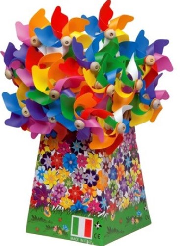 Adriatic pinwheel toy with dots - colorful outdoor toy