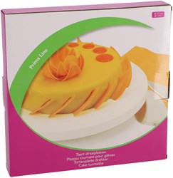 Cake turntable plastic white - cake decorating stand 27 cm