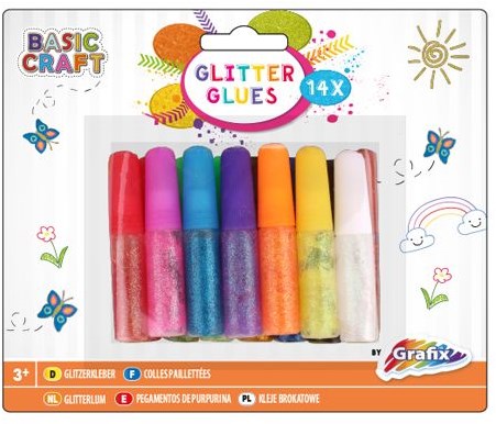Glitter Glue Craft Set - 14 Colors Glitter Glue for Kids and Adults