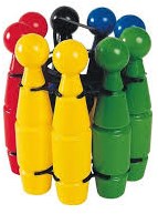 Androni Giocattoli bowling game plastic 9-piece with storage rack kids toy