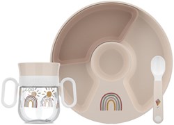 Mepal baby dinnerware Sunshine & Rainbow 3-piece BPA-free colorful