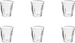 Duralex drinking glasses Picardie 160ml set of 6 transparent toughened glass