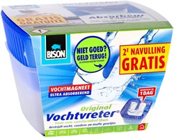 Bison moisture absorber dehumidifier 450g with refill for home and caravan