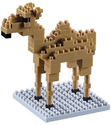 Brixies camel building set - nano animal blocks - 63 pieces - gift idea