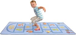Eduplay play mat hopscotch blue - hopscotch play rug for kids