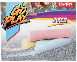 Sidewalk chalk crayons set 6 colors for kids outdoor play
