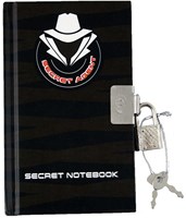 Johntoy Secret Agent diary with invisible ink pen and lock - kids journal