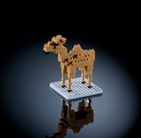 Brixies camel building set - nano animal blocks - 63 pieces - gift idea-2