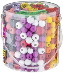 Creative Craft Group wooden beads toy set - pastel colors, 375 grams
