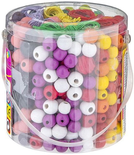 Creative Craft Group wooden beads toy set - pastel colors, 375 grams