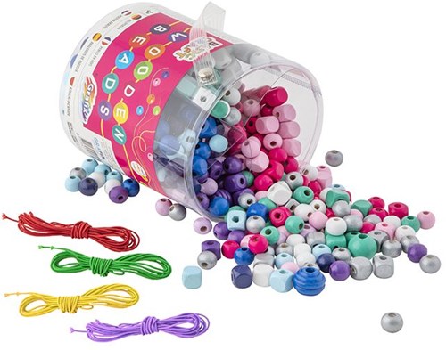 Creative Craft Group wooden beads toy set - pastel colors, 375 grams-2