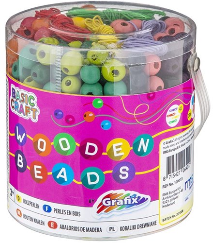 Creative Craft Group wooden beads toy set - pastel colors, 375 grams-3