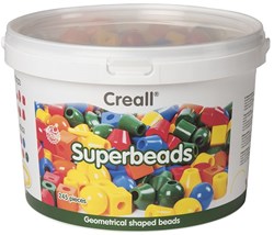Creall large beads toy bucket - colorful bead set for kids