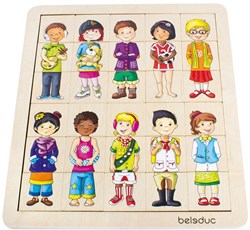 Beleduc wooden puzzle Match & Mix kids educational toy