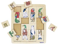 Beleduc wooden animal puzzle Animal Kingdom mix & match 24 pieces-3