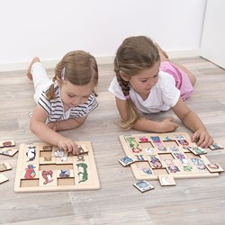 Beleduc wooden animal puzzle Animal Kingdom mix & match 24 pieces