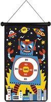 Janod Magnetic Dart Game - Robots - Double-sided dartboard for kids
