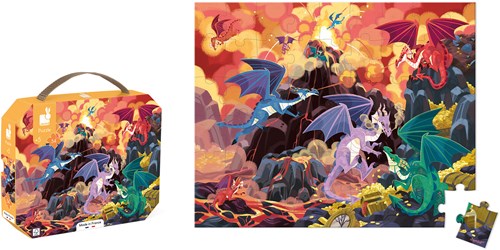Janod puzzle dragons - 54 piece cardboard jigsaw for kids-2