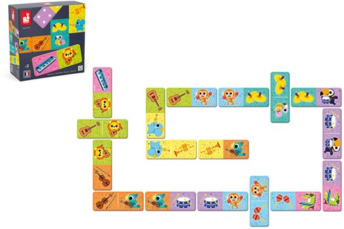 Janod game - Domino musical instruments educational kids FSC cardboard-2