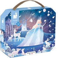 Janod puzzle - Magical winter landscape suitcase - 54 pieces