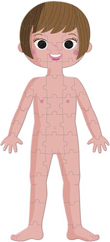 Janod educational puzzle - human body - 4-in-1 giant puzzles-3