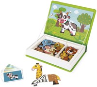 Janod Magnetibook - Educational Magnetic Animal Book with 30 Magnets