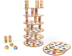 Janod Skill Game Acrobat Tower - Family Game for Kids and Adults
