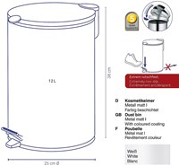 Kela pedal bin waste container black 12 liters with lid and pedal-3